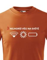 Dětské tričko 3 nejhorší věci na světě - triko pro všechny mobilní závisláky