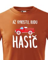 Dětské tričko Až vyrostu, budu hasič
