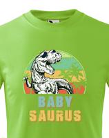 Dětské tričko - babysaurus - roztomilý barevný motiv s plnými barvami