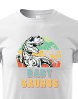 Dětské tričko - babysaurus - roztomilý barevný motiv s plnými barvami
