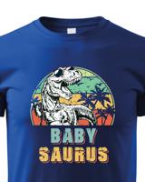 Dětské tričko - babysaurus - roztomilý barevný motiv s plnými barvami