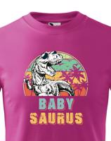 Dětské tričko - babysaurus - roztomilý barevný motiv s plnými barvami