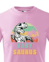 Dětské tričko - babysaurus - roztomilý barevný motiv s plnými barvami