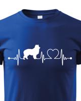 Dětské tričko Border kolie tep - dárek pro milovníky psů