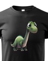 Dětské tričko - brachiosaurus - roztomilý barevný motiv s plnými barvami