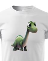 Dětské tričko - brachiosaurus - roztomilý barevný motiv s plnými barvami