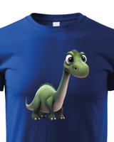 Dětské tričko - brachiosaurus - roztomilý barevný motiv s plnými barvami