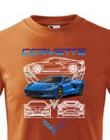 Dětské tričko Chevrolet Corvette  - kvalitní tisk a rychlé dodání