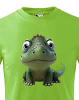 Dětské tričko - dinosaurus - roztomilý barevný motiv s plnými barvami