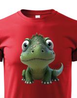 Dětské tričko - dinosaurus - roztomilý barevný motiv s plnými barvami