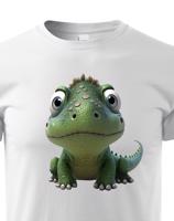 Dětské tričko - dinosaurus - roztomilý barevný motiv s plnými barvami