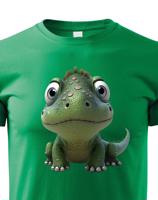 Dětské tričko - dinosaurus - roztomilý barevný motiv s plnými barvami