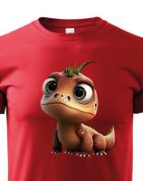Dětské tričko - dinosaurus - roztomilý barevný motiv s plnými barvami