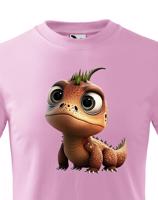 Dětské tričko - dinosaurus - roztomilý barevný motiv s plnými barvami