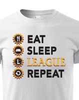 Detské tričko Eat sleep league repeat - tričko pro fanoušky