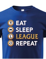 Detské tričko Eat sleep league repeat - tričko pro fanoušky