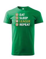 Detské tričko Eat sleep league repeat - tričko pro fanoušky
