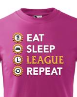 Detské tričko Eat sleep league repeat - tričko pro fanoušky