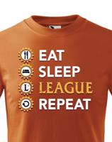 Detské tričko Eat sleep league repeat - tričko pro fanoušky