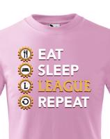 Detské tričko Eat sleep league repeat - tričko pro fanoušky