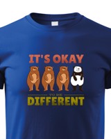 Dětské  tričko IT´S OKAY TO BE DIFFERENT - triko s pandou