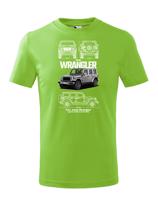 Dětské tričko Jeep Wrangler  - kvalitní tisk a rychlé dodání