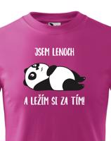Dětské tričko Jsem lenoch a ležím si za tím! - ideální dárek pro každého prcka