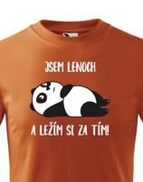 Dětské tričko Jsem lenoch a ležím si za tím! - ideální dárek pro každého prcka