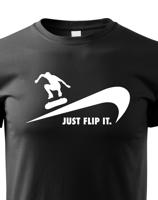 Dětské tričko - Just flip it - tričko pro skejťáka se skateboardem