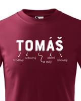 Dětské tričko k svátku s jménem Tomáš