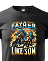 Dětské tričko Like father like son - tričko pro milovníky motocrossu