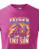 Dětské tričko Like father like son - tričko pro milovníky motocrossu