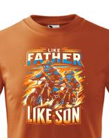Dětské tričko Like father like son - tričko pro milovníky motocrossu