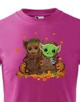 Dětské tričko Mistr Yoda a Groot - ideální pro každého fanouška