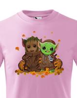 Dětské tričko Mistr Yoda a Groot - ideální pro každého fanouška