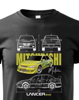 Dětské tričko Mitsubishi Lancer Evolution - kvalitní tisk a rychlé dodání
