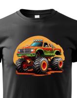 Dětské tričko Monster truck - krásný barevný motiv s plnými barvami