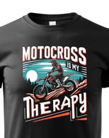 Dětské tričko Motocross is my therapy - tričko pro milovníky motocrossu
