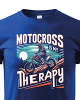 Dětské tričko Motocross is my therapy - tričko pro milovníky motocrossu