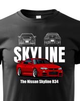 Dětské tričko Nissan Skyline R34  - kvalitní tisk a rychlé dodání