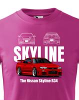 Dětské tričko Nissan Skyline R34  - kvalitní tisk a rychlé dodání