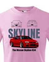 Dětské tričko Nissan Skyline R34  - kvalitní tisk a rychlé dodání