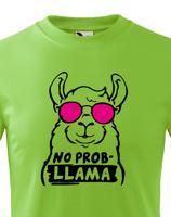 Dětské tričko No Prob - LLama - veselý potisk s ještě veselejšími barvami