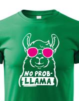 Dětské tričko No Prob - LLama - veselý potisk s ještě veselejšími barvami