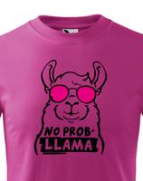Dětské tričko No Prob - LLama - veselý potisk s ještě veselejšími barvami