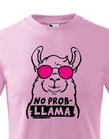 Dětské tričko No Prob - LLama - veselý potisk s ještě veselejšími barvami