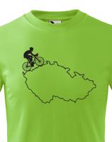 Dětské tričko pro cyklisty s mapou Čr