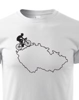 Dětské tričko pro cyklisty s mapou Čr