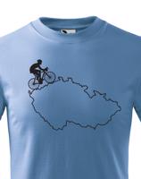 Dětské tričko pro cyklisty s mapou Čr