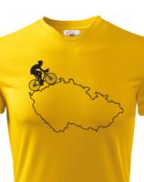 Dětské tričko pro cyklisty s mapou Čr